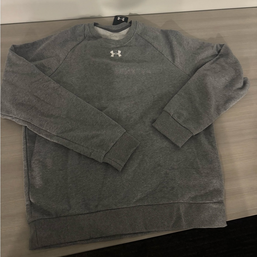 Under Armour Men's Heather Gray Crewneck Sweater